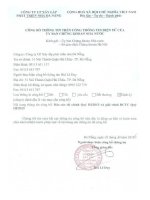 Báo cáo tài chính quý 3 năm 2013 - Công ty Cổ phần Xây lắp Phát triển Nhà Đà Nẵng