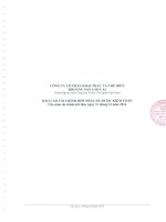 Báo cáo tài chính hợp nhất năm 2014 (đã kiểm toán) - Công ty Cổ phần Khai thác và Chế biến Khoáng sản Lào Cai