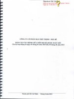 Báo cáo tài chính quý 2 năm 2015 (đã soát xét) - Công ty Cổ phần May Phú Thịnh - Nhà Bè