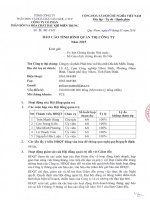 Báo cáo tình hình quản trị công ty - Công ty cổ phần Phân bón và Hóa chất Dầu khí Miền Trung