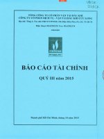 Báo cáo tài chính quý 3 năm 2015 - Công ty cổ phần Dịch vụ Vận tải Dầu khí Cửu Long