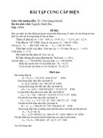 BÀI TẬP CUNG CẤP ĐIỆN