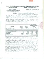 Báo cáo tài chính quý 1 năm 2016 - Công ty cổ phần Dịch vụ Hàng không Sân bay Đà Nẵng