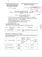 Báo cáo tình hình quản trị công ty - Công ty cổ phần Hóa phẩm dầu khí DMC - miền Bắc