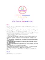 Đề thi tuyển dụng kế toán vietinbank 2009 