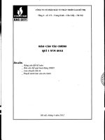 Báo cáo tài chính quý 1 năm 2012 - Công ty Cổ phần Đầu tư và Phát triển Gas Đô Thị