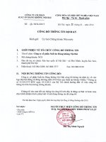 Nghị quyết Đại hội cổ đông thường niên năm 2014 - CTCP Suất ăn Hàng không Nội Bài