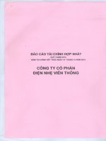 Báo cáo tài chính quý 3 năm 2014 - Công ty cổ phần Điện nhẹ Viễn thông