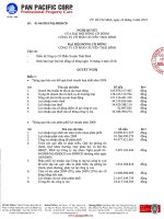 Nghị quyết đại hội cổ đông ngày 15-4-2010 - Công ty Cổ phần Tập đoàn PAN