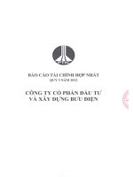 Báo cáo tài chính hợp nhất quý 3 năm 2012 - Công ty Cổ phần Đầu tư và Xây dựng Bưu điện
