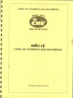 Bản điều lệ - Công ty cổ phần Cảng Hải Phòng