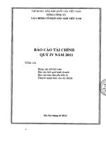Báo cáo tài chính công ty mẹ quý 4 năm 2011 - Tổng Công ty Tài chính Cổ phần Dầu khí Việt Nam