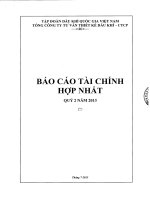 Báo cáo tài chính hợp nhất quý 2 năm 2013 - Tổng Công ty Tư vấn Thiết kế Dầu khí-CTCP