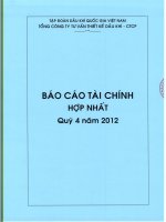 Báo cáo tài chính hợp nhất quý 4 năm 2012 - Tổng Công ty Tư vấn Thiết kế Dầu khí-CTCP