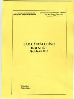 Báo cáo tài chính hợp nhất quý 4 năm 2015 - Công ty Cổ phần Vận tải và Dịch vụ Petrolimex Hải Phòng