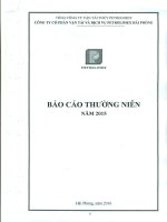 Báo cáo thường niên năm 2015 - Công ty Cổ phần Vận tải và Dịch vụ Petrolimex Hải Phòng