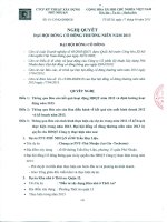 Nghị quyết Đại hội cổ đông thường niên năm 2013 - Công ty cổ phần Kỹ thuật Xây dựng Phú Nhuận