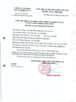 Báo cáo tài chính quý 4 năm 2014 - CTCP Đầu tư Điện lực 3