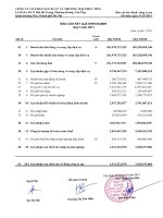 Báo cáo KQKD công ty mẹ quý 1 năm 2011 - Công ty Cổ phần Sản xuất và Thương mại Phúc Tiến