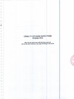 Báo cáo tài chính hợp nhất quý 2 năm 2015 (đã soát xét) - Công ty Cổ phần Dược phẩm Phong Phú