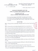 Nghị quyết Hội đồng Quản trị ngày 21-7-2010 - Công ty cổ phần Chứng khoán Dầu khí