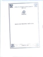 Báo cáo thường niên năm 2014 - Công ty Cổ phần Chứng khoán PHÚ GIA