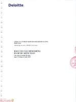 Báo cáo tài chính công ty mẹ năm 2015 (đã kiểm toán) - Công ty Cổ phần Kinh doanh Khí hóa lỏng Miền Bắc