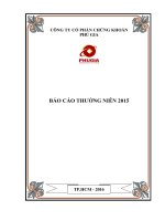 Báo cáo thường niên năm 2015 - Công ty Cổ phần Chứng khoán PHÚ GIA