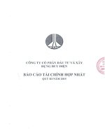 Báo cáo tài chính hợp nhất quý 3 năm 2015 - Công ty Cổ phần Đầu tư và Xây dựng Bưu điện
