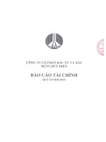 Báo cáo tài chính công ty mẹ quý 2 năm 2015 - Công ty Cổ phần Đầu tư và Xây dựng Bưu điện