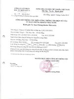 Báo cáo tài chính quý 1 năm 2013 - CTCP Đầu tư Điện lực 3
