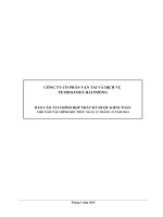 Báo cáo tài chính hợp nhất năm 2014 (đã kiểm toán) - Công ty Cổ phần Vận tải và Dịch vụ Petrolimex Hải Phòng