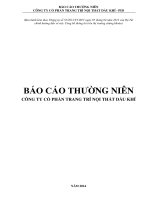 Báo cáo thường niên năm 2014 - Công ty Cổ phần Trang trí Nội thất Dầu khí