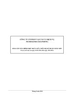 Báo cáo tài chính hợp nhất quý 2 năm 2014 (đã soát xét) - Công ty Cổ phần Vận tải và Dịch vụ Petrolimex Hải Phòng