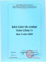 Báo cáo tài chính quý 2 năm 2009 - Tổng Công ty Tư vấn Thiết kế Dầu khí-CTCP