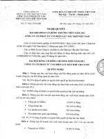 Nghị quyết Đại hội cổ đông thường niên năm 2011 - Công ty cổ phần Tư vấn Điện lực Dầu khí Việt Nam