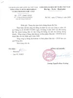 Báo cáo tài chính quý 1 năm 2009 - Tổng Công ty Dung dịch khoan và Hóa phẩm Dầu khí-CTCP