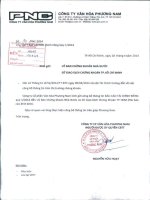 Báo cáo tài chính công ty mẹ quý 1 năm 2014 - Công ty Cổ phần Văn hóa Phương Nam