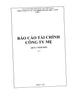 Báo cáo tài chính công ty mẹ quý 1 năm 2015 - Tổng Công ty Tư vấn Thiết kế Dầu khí-CTCP