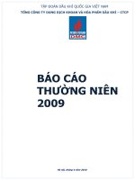 Báo cáo thường niên năm 2009 - Tổng Công ty Dung dịch khoan và Hóa phẩm Dầu khí-CTCP