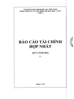 Báo cáo tài chính hợp nhất quý 4 năm 2014 - Tổng Công ty Tư vấn Thiết kế Dầu khí-CTCP