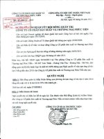 Nghị quyết Hội đồng Quản trị ngày 6-4-2011 - Công ty Cổ phần Sản xuất và Thương mại Phúc Tiến