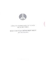 Báo cáo tài chính hợp nhất quý 3 năm 2014 - Công ty Cổ phần Đầu tư và Xây dựng Bưu điện
