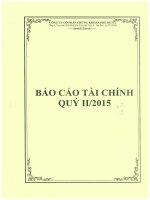 Báo cáo tài chính quý 2 năm 2015 - Công ty Cổ phần Chứng khoán Phú Hưng