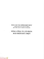 Báo cáo tài chính hợp nhất quý 3 năm 2015 - Tổng Công ty Cổ phần Bảo hiểm Bưu điện