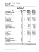 Báo cáo tài chính quý 2 năm 2011 - Công ty Cổ phần Dược phẩm Dược liệu Pharmedic