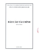 Báo cáo tài chính quý 3 năm 2010 - Công ty cổ phần Chứng khoán Dầu khí