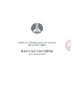 Báo cáo tài chính công ty mẹ quý 3 năm 2015 - Công ty Cổ phần Đầu tư và Xây dựng Bưu điện