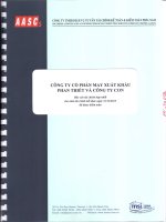 Báo cáo tài chính hợp nhất năm 2015 (đã kiểm toán) - Công ty Cổ phần May Xuất khẩu Phan Thiết
