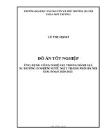 ỨNG DỤNG CÔNG NGHỆ GIS TRONG ĐÁNH GIÁ XU HƯỚNG Ô NHIỄM NƯỚC MẶT THÀNH PHỐ HÀ NỘI GIAI ĐOẠN 20202025